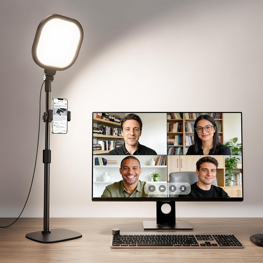LitONES Zoom Lighting for Computer, Adjustable Desk Ring Light for Video Calls