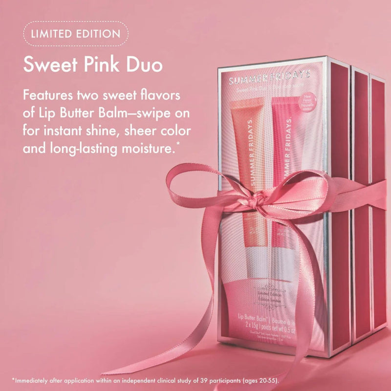 Summer Fridays - Juego de regalo de bálsamo labial tintado rosa dulce (2 unidades)