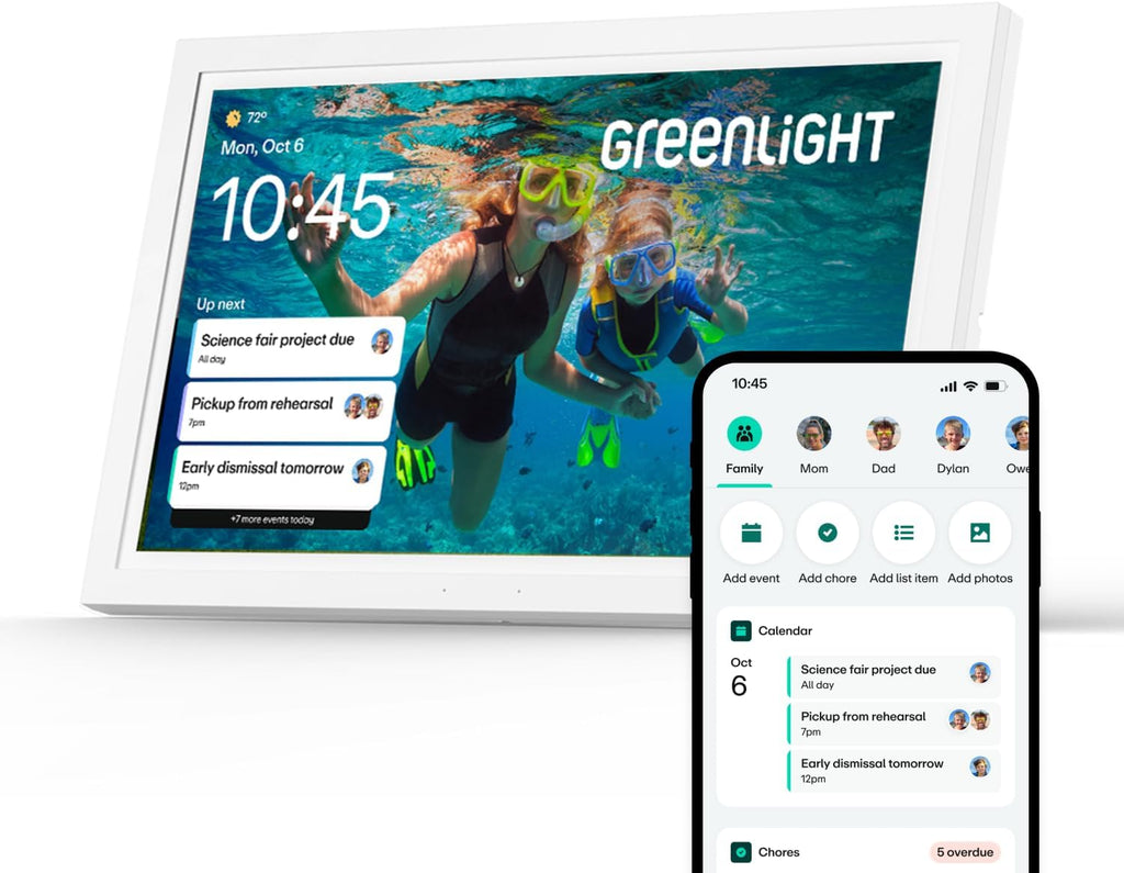 Greenlight Family Hub 15.6" Digital Calendar with Touch Screen Display