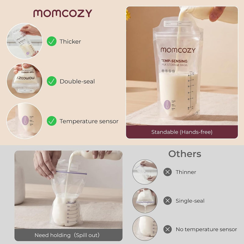 Momcozy Bolsas de almacenamiento de leche materna