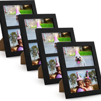Golden State Art, 4x6 Double Picture Frame, Display Two 4x6 Photos(Black)