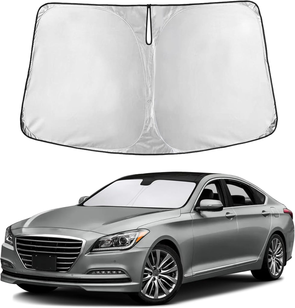 EcoNour Windshield Sunshade Compatible for Hyundai Genesis 2015 2016, Sun Visor for Front Windshield & Window Sun Shade