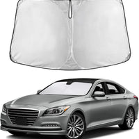 EcoNour Windshield Sunshade Compatible for Hyundai Genesis 2015 2016, Sun Visor for Front Windshield & Window Sun Shade