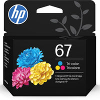HP 67 Tri-Color Ink Cartridge | Works with DeskJet 1255, 2700, 4100 Series, Envy 6000, 6400 Series | Eligible for Instan