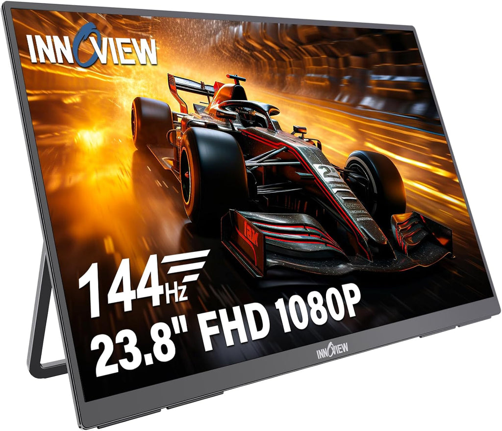 InnoView Large Portable Monitor 23.8inch FHD 1080P 144Hz USB-C, HDMI Computer Display HDR 100% sRGB IPS Gaming Monitor W