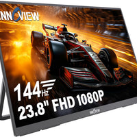 InnoView Large Portable Monitor 23.8inch FHD 1080P 144Hz USB-C, HDMI Computer Display HDR 100% sRGB IPS Gaming Monitor W