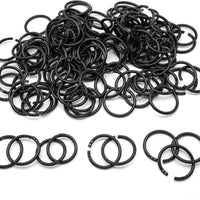Semrien 120 Pcs Plastic Binder Rings Loose Leaf Book Rings, 1-1/2", Black