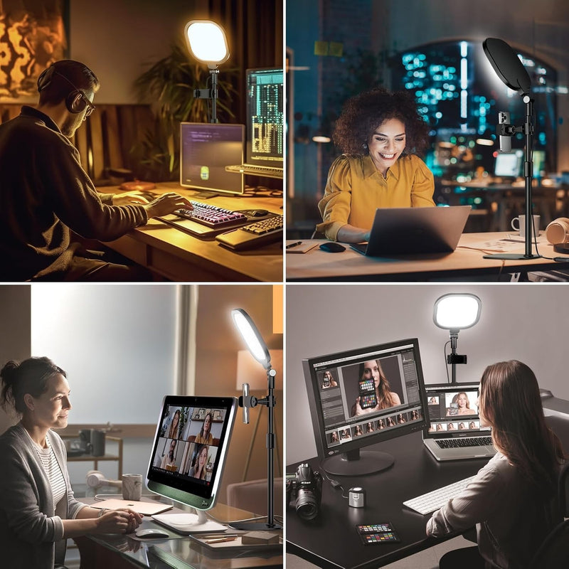 LitONES Zoom Lighting for Computer, Adjustable Desk Ring Light for Video Calls