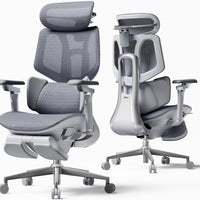 Hbada X7 Smart Ergonomic Chair, Office Chair, with Fully Automated Lumbar Tracking, 4D Adjustable Headrest, 720° Adjustable Armrests, Ventilated Seat Cushion, Swivel, Grey