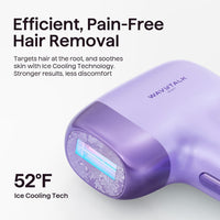 Wavytalk Dispositivo de depilación IPL, Bare It con rodillo de precisión para bikini facial y cuerpo, resultado duradero y sin dolor, 24J de doble pulso y enfriamiento de hielo, uso en casa para mujer