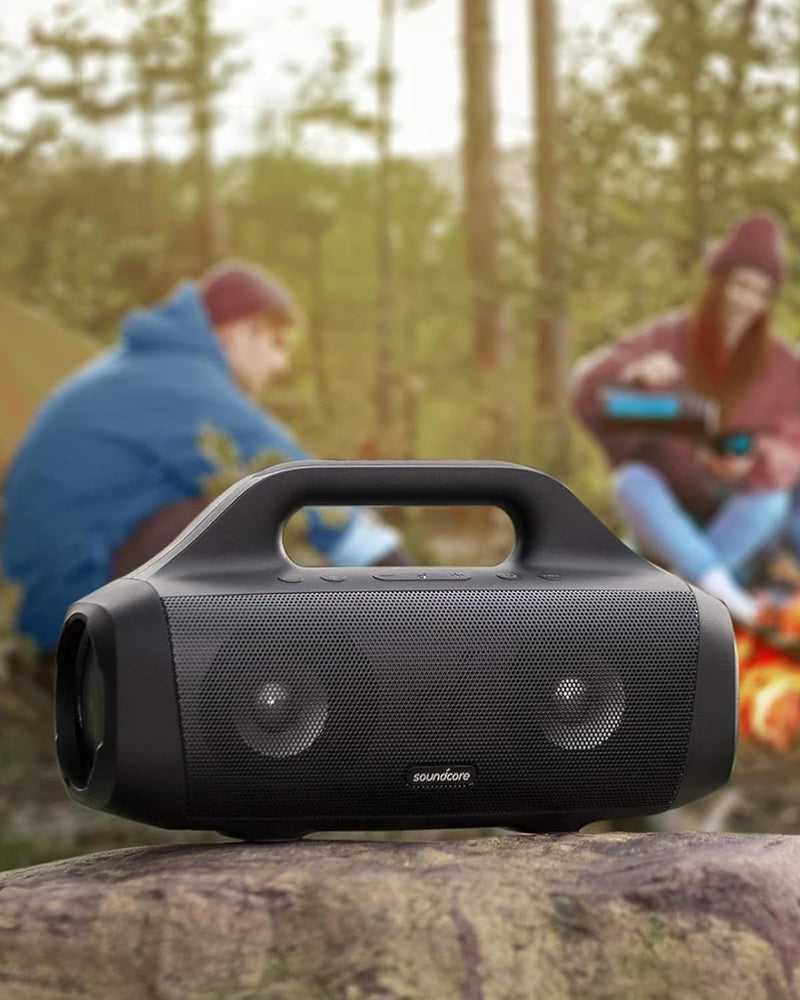 Soundcore Anker Motion Boom Waterproof Bluetooth Speaker with Titanium Drivers, BassUp Technology, IPX7, 24H Playtime, App, Built-in Handle, Outdoor Speaker for Camping, Pool, Beach, Backyard