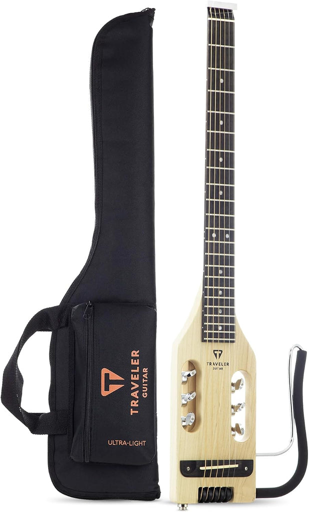 Traveler Guitar Ultra-Light Acoustic Guitar Maple | Portable Acoustic with Removable Lap Rest | Full 24 3/4" Scale Headl