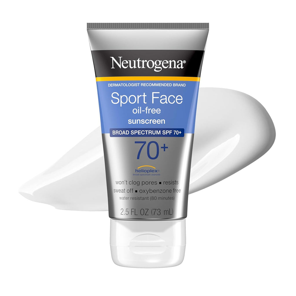 Neutrogena Sport Face Sunscreen Lotion SPF 70+, 2.5 fl. oz - 2.5 Fl Oz (Pack of 3)