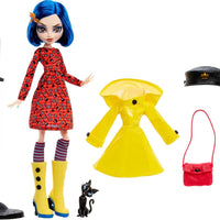 Monster High Skullector Doll, Coraline Collectible in Yellow Raincoat