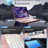 Funda con Teclado NOKBABO para iPad 10/11 (A16) y Air 11" (M4/M3/M2) - Rosa