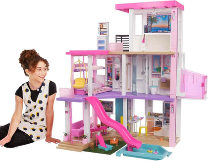 Barbie Dreamhouse (3.75-ft) 3-Story Dollhouse Playset with Pool & Slide