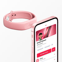 dot. Band - Digital Business Card Wristband - Tap Compatible with iPhone & Android (Pink)