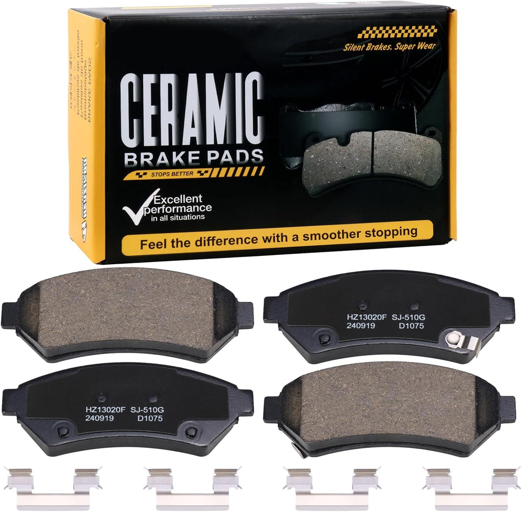 HECHENQICHE D1075 Front Ceramic Brake Pads Kit Fit For LaCrosse 2005-2009, For Terraza 2005-2007, For Chevrolet Uplander
