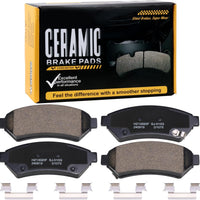 HECHENQICHE D1075 Front Ceramic Brake Pads Kit Fit For LaCrosse 2005-2009, For Terraza 2005-2007, For Chevrolet Uplander