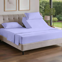 Flex Top Split Head King 4 Piece Sheet Set - Soft & Breathable - Lavender