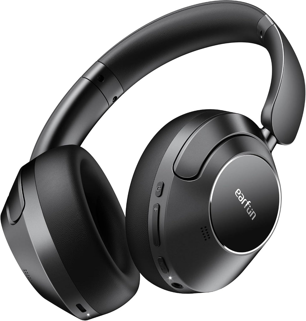 EarFun Wave Pro Active Noise Canceling Headphones, Wireless Over Ear Bluetooth Headphones, LDAC Hi-Res Sound, 5 Mics AI