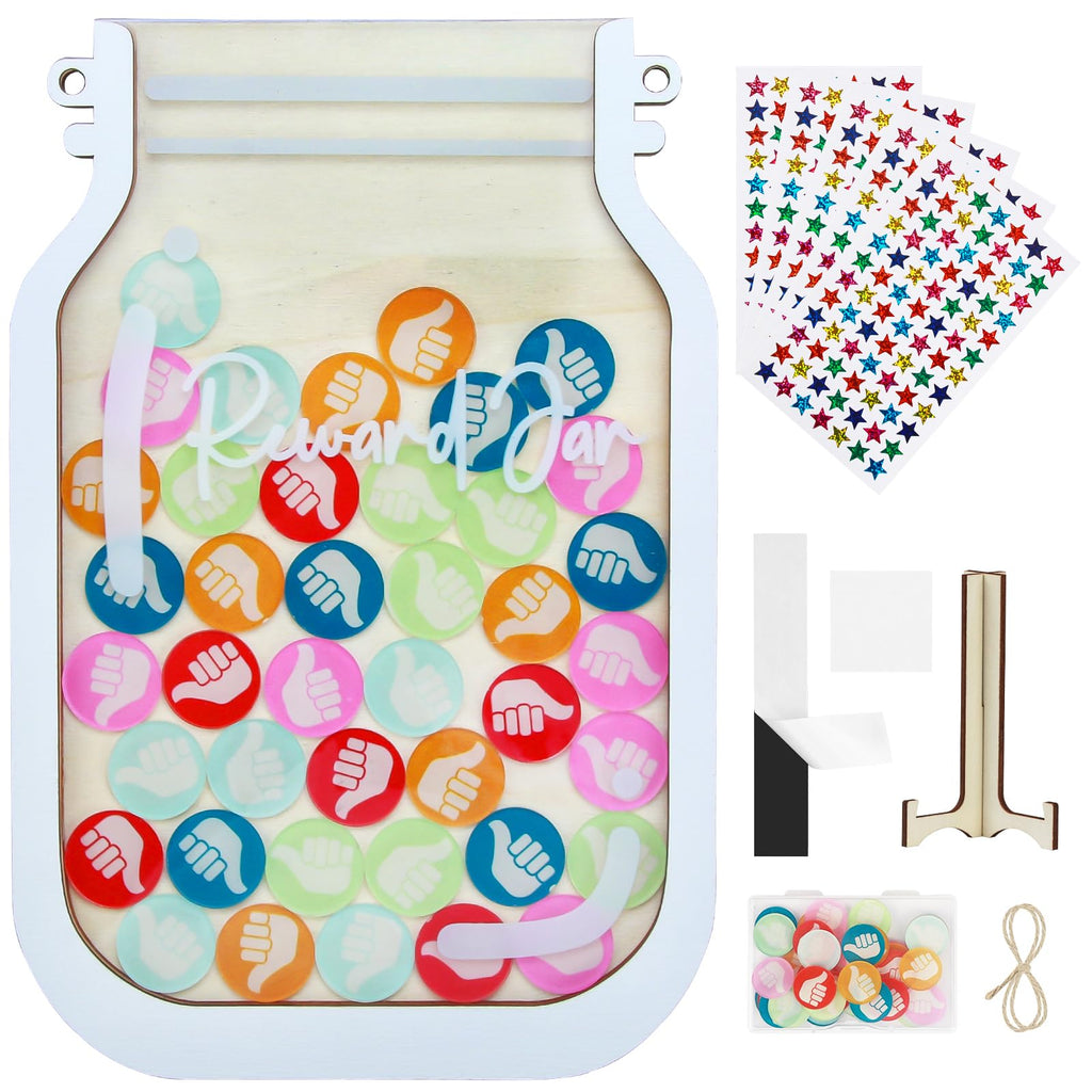 Magnetic Reward Jars for Kids Classroom Behavior Chart 420pcs Star Stickers