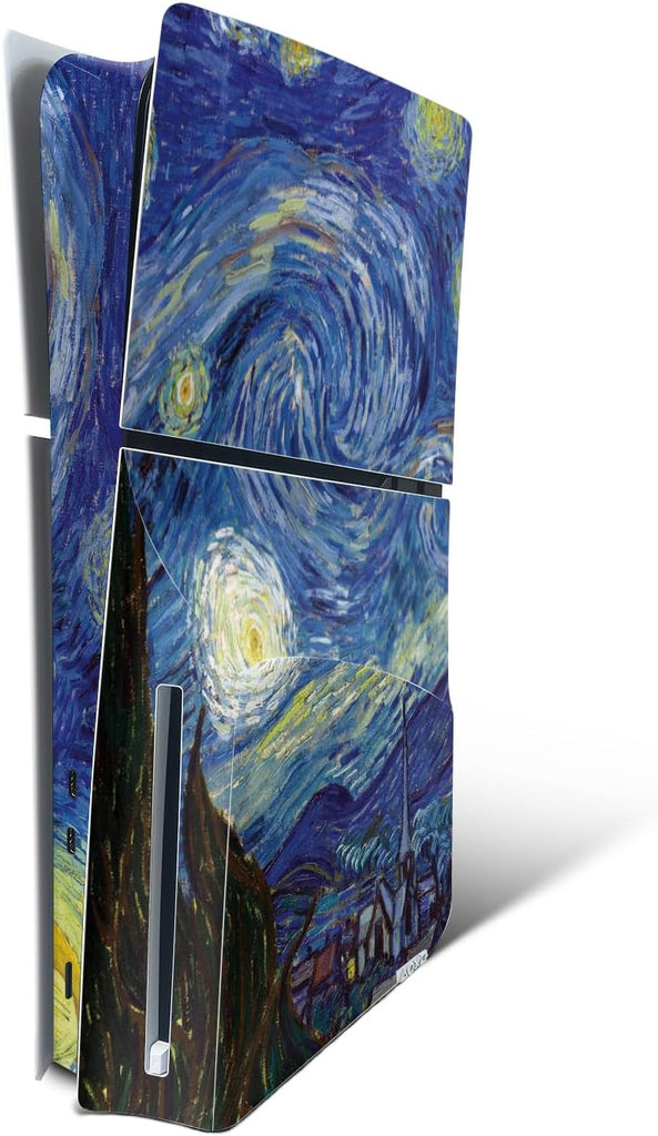 MightySkins Skin Compatible with PlayStation 5 Slim Disk Edition Console Only - Starry Night | Protective, Durable, and
