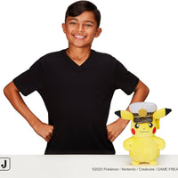 Pokemon Captain Pikachu Plush Toy - 8-inch Soft Plush