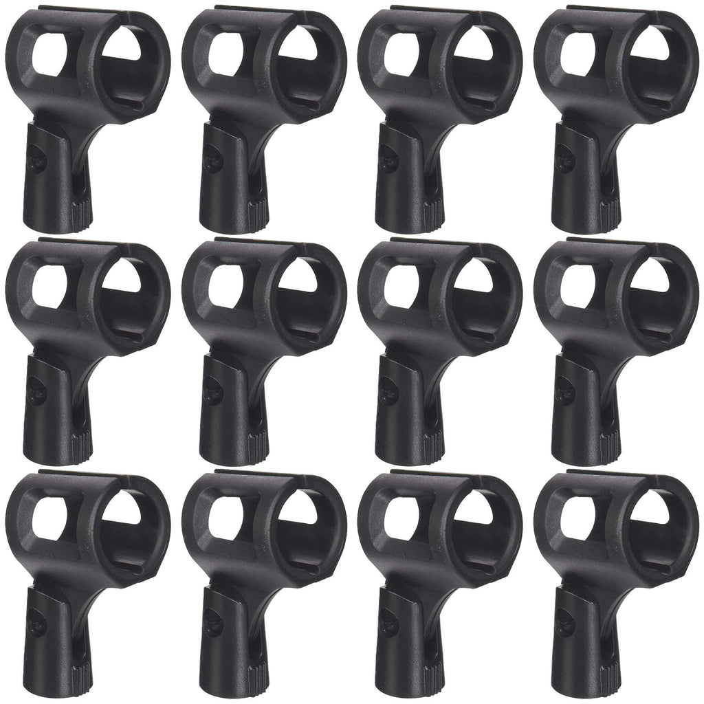 Professional Wireless Microphone Holders Indestructable Rubberized Plastic Large Barrel MH4W-12 Pack of 12