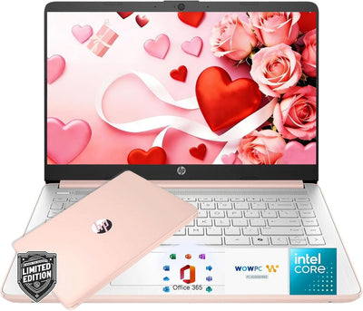 HP Everyday Slim Laptop • 2026-2027 Edition • Microsoft Office 365 Included • Intel N150 CPU • 128GB SSD + 1TB Cloud Storage • Stunning Color • Copilot AI • Windows 11