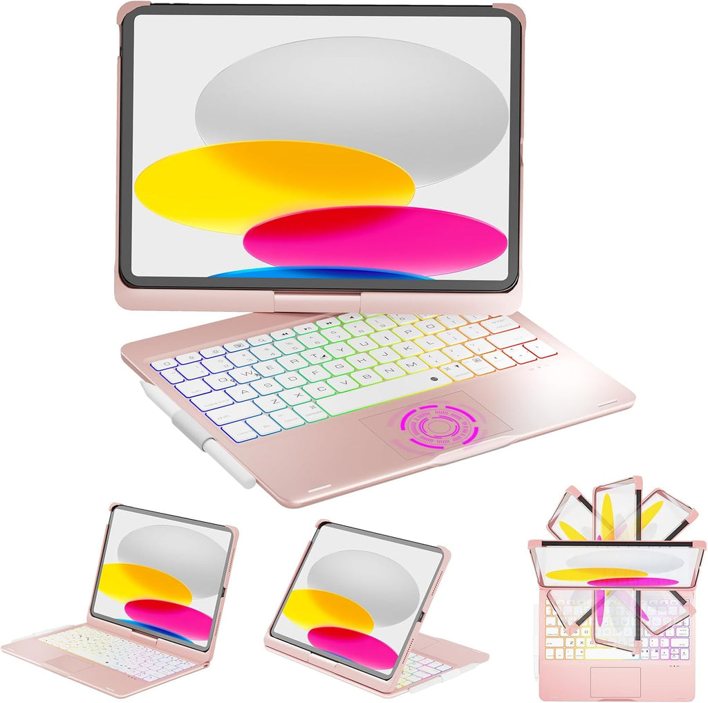 Funda con Teclado NOKBABO para iPad 10/11 (A16) y Air 11" (M4/M3/M2) - Rosa
