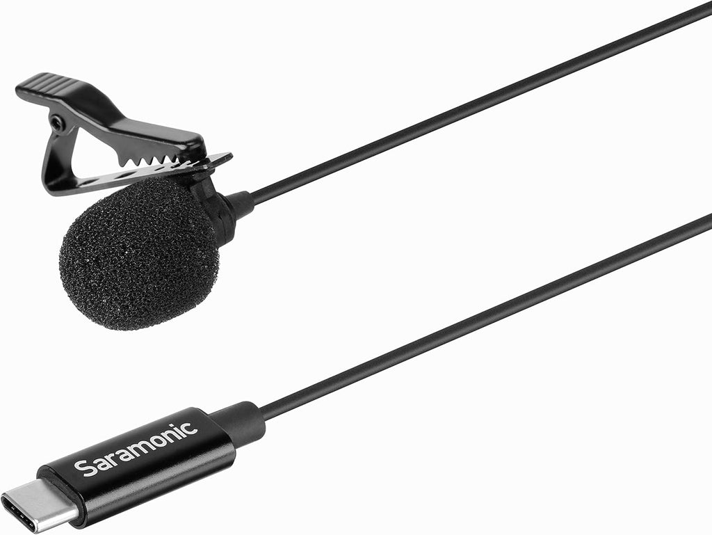 Saramonic LavMicro U3A USB-C Lavalier Microphone, Android, new iPad, Computers & More with 6.6' Cable & 90˚ Adapter for