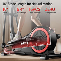 UMAY Elliptical Exercise Machine with 15.5''-17'' Stride & Heart Rate
