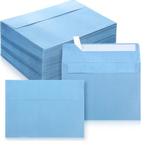 Ctosree 200Pcs Haze Blue Invitation Envelopes Peel Stick Seal 120 GSM A7 Heavyweight Haze Blue Invitation Envelopes for
