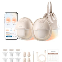 eufy S1 Extractor de Leche Portátil Manos Libres con Calefacción HeatFlow