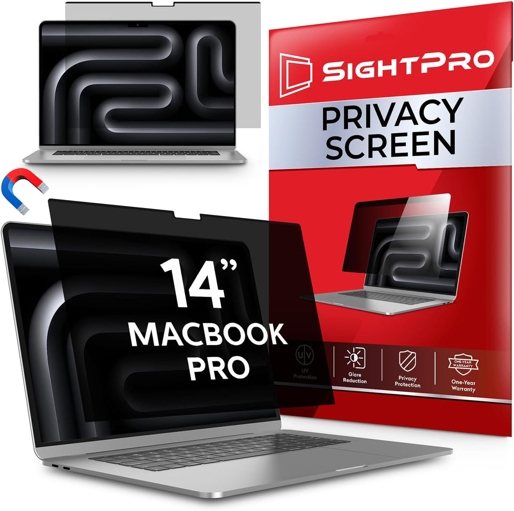 SightPro Magnetic Privacy Screen for MacBook Pro 14 Inch (2021-2026, M1-M5, Pro, Max) Patented Removable Laptop Privacy