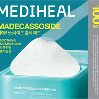 MEDIHEAL Madecassoside Blemish Pad - Almohadillas de Tóner Facial Cuadradas de Algodón con Centella Asiatica y Madecassoside – Anti Manchas para Mejorar el Tono de Piel Desigual - Almohadillas de Gasa