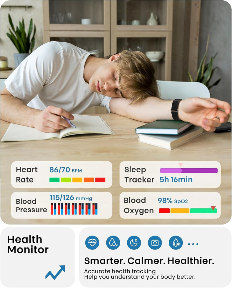 PJIVE Pulsera inteligente, rastreador de actividad física y salud