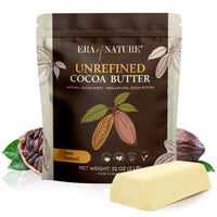 Era of Nature Cocoa Butter Raw – 100% Pure & Unrefined, Cold-Pressed Cacao – For DIY Skincare & Haircare – Deep Hydratio