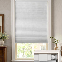 LazBlinds No Drill Blackout Cellular Shades, 23" W x 72" H, White