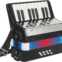 AKLOT 17 Key Piano Accordion, Lightweight & Compact Acordeon, Celluloid Accordions Brighter and Pure Tone than Plastic,