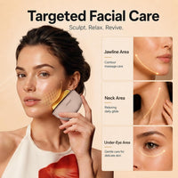 ZDEER GS5 - Herramienta de escultura facial eléctrica de latón Gua Sha con vibración, masajeador facial para mujer, terapia de luz roja LED para cuello y cara, dispositivo de reafirmación de la piel,