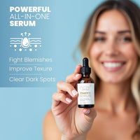 Eva Naturals Suero de vitamina C Plus, 2 % retinol, 3,5 % niacinamida, 5 % ácido hialurónico, 2 % ácido salicílico, 10 % MSM, 20 % vitamina C, suero para limpieza de piel, reparador de piel antienveje