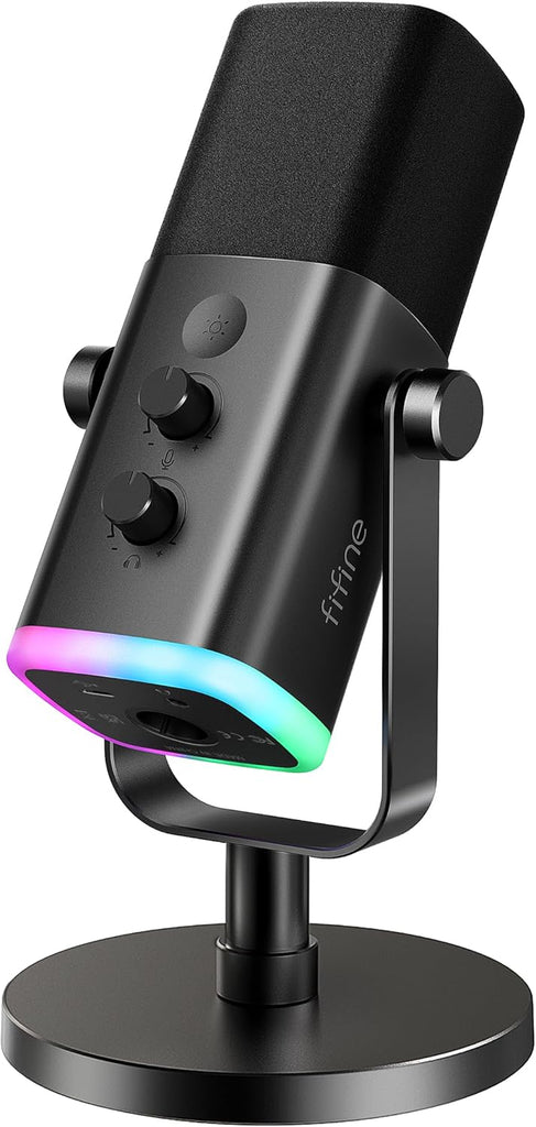 FIFINE AmpliGame AM8 USB/XLR Dynamic Microphone for Gaming Streaming