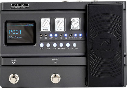 FLAMMA FX100 Guitar Multi-effects Pedal with 55 Amp Models 151 Built-in Effects 80' Looper 40 Drum Machine 10 3rd Party