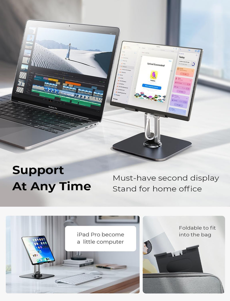 Soporte Ajustable LISEN para iPad y Tablet - Negro