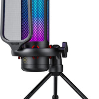 TONOR Gaming Microphone Set, PC Condenser Mic with RGB for Gamers