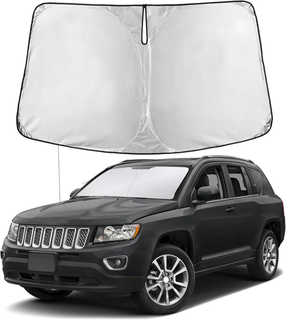 EcoNour Windshield Sunshade Compatible for Jeep Compass 2007-2014 2015 2016