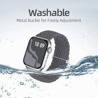 Suitisbest 4 Pack Braided Stretchy Band Compatible with Apple Watch Bands Women Men