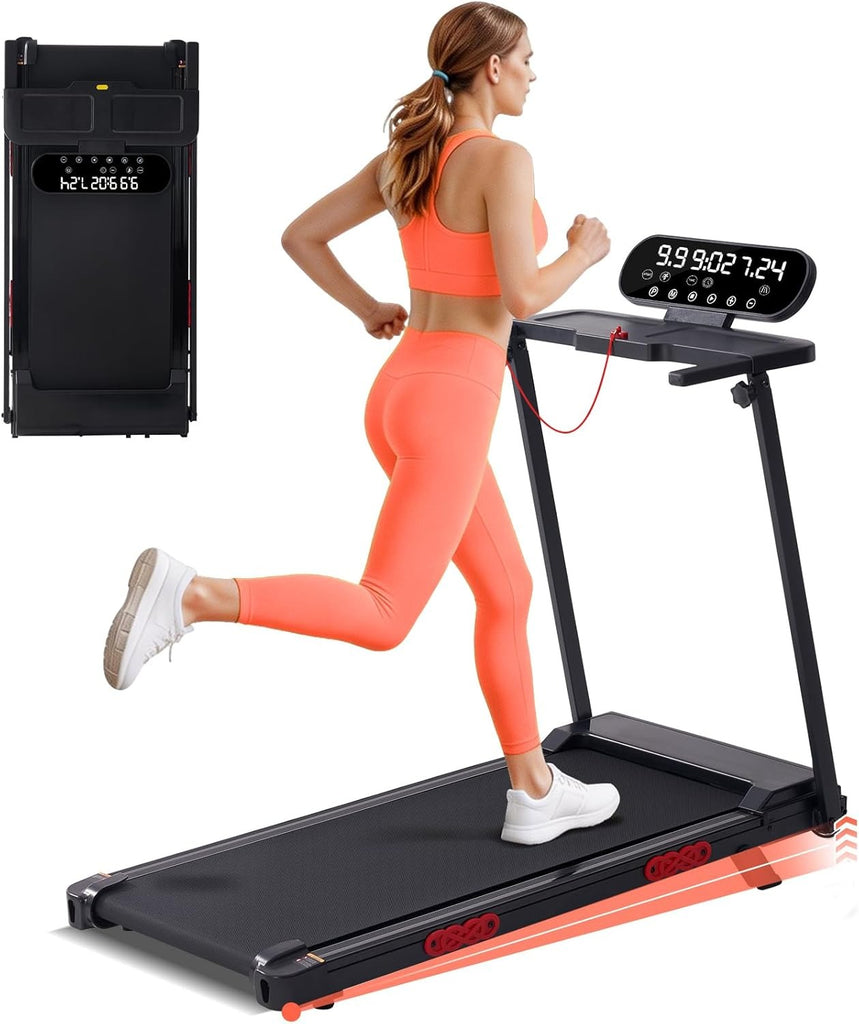 MCRG Portable Walking Pad Treadmill with Handle Bar Incline for Home Small